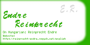 endre reinprecht business card